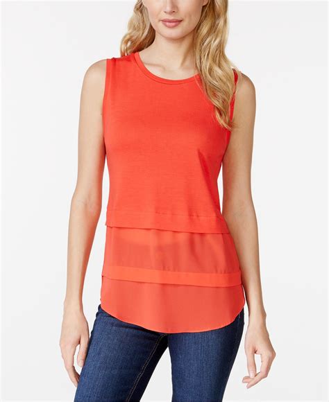 michael kors tank tops|michael kors sleeveless tops.